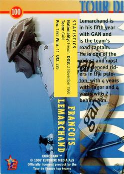 1997 Eurostar Tour de France #100 Francois Lemarchand Back